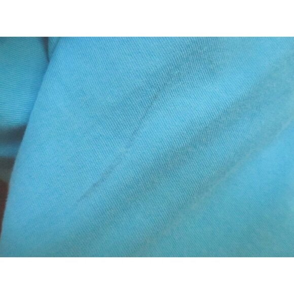 Vintage T-Shirt Single Stitch Large 80s USA All Cotton Rugged Fade Relic Blue - Picture 4 of 5